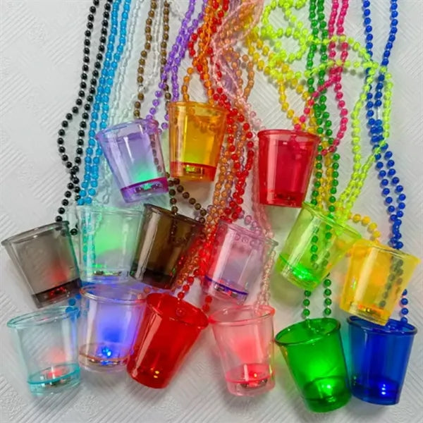 LED Light Up Shot Glass Necklace Cup