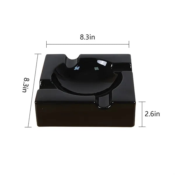 Square Smoking Ceramic Cigar Holder Ashtray