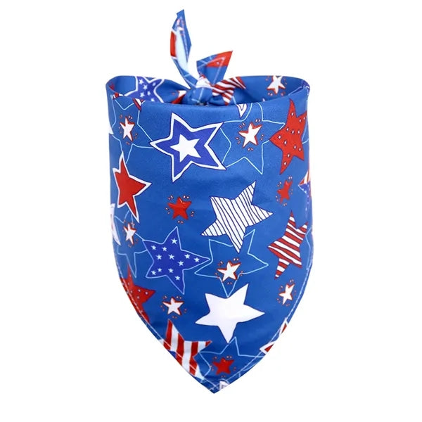Polyester Patriotic Triangle Dog Bandana