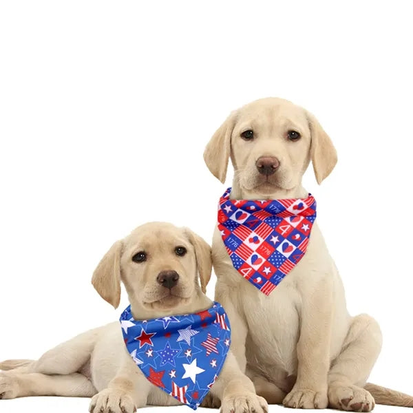 Polyester Patriotic Triangle Dog Bandana