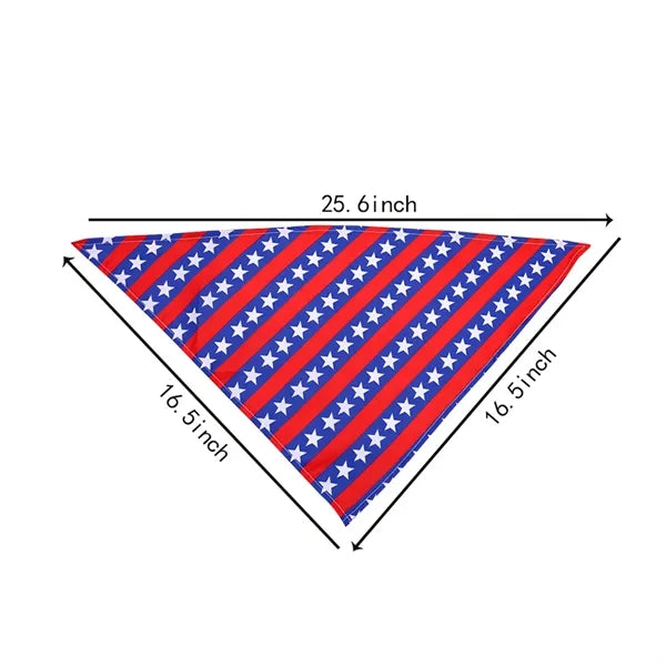 Polyester Patriotic Triangle Dog Bandana