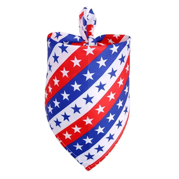Polyester Patriotic Triangle Dog Bandana