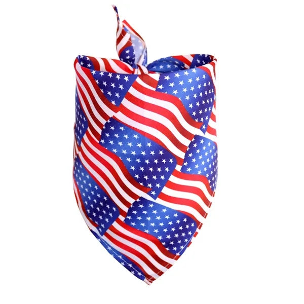 Polyester Patriotic Triangle Dog Bandana