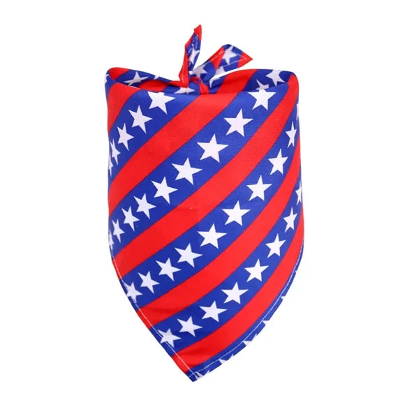 Polyester Patriotic Triangle Dog Bandana