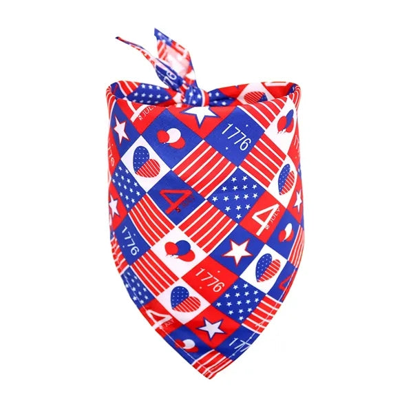 Polyester Patriotic Triangle Dog Bandana