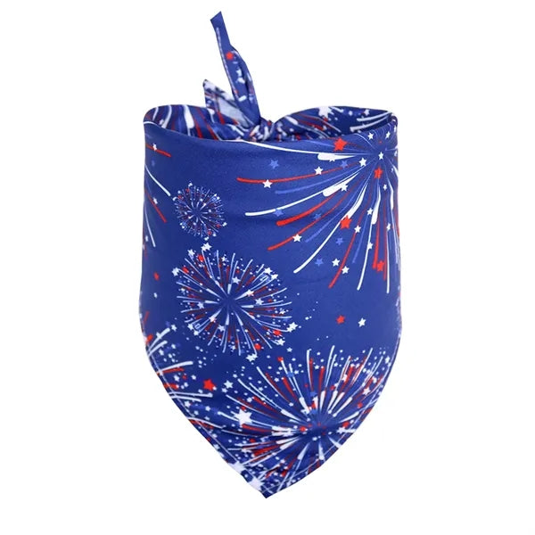 Polyester Patriotic Triangle Dog Bandana