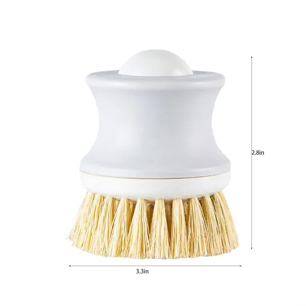 Kitchen Plastic Sisal Dish Brush w/ Handle