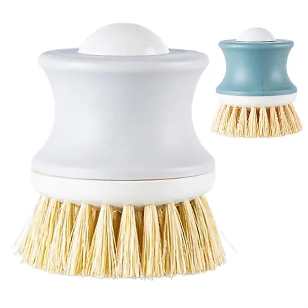 Kitchen Plastic Sisal Dish Brush w/ Handle
