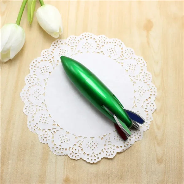 4 In 1 Multicolor Pen Mini Rocket Shape Pens