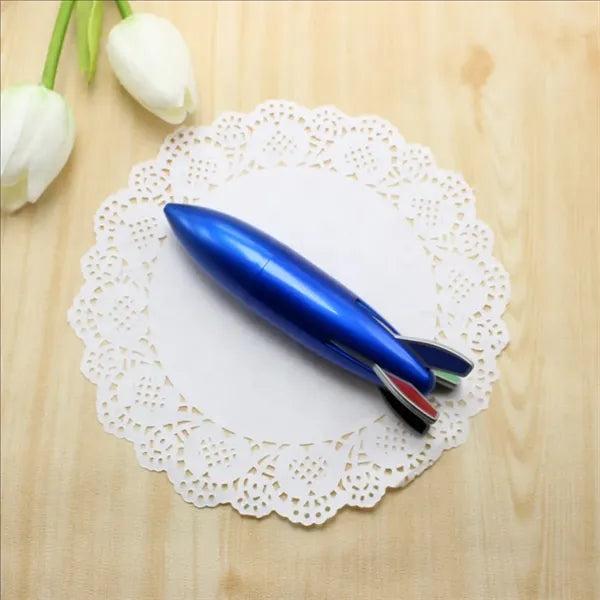 4 In 1 Multicolor Pen Mini Rocket Shape Pens