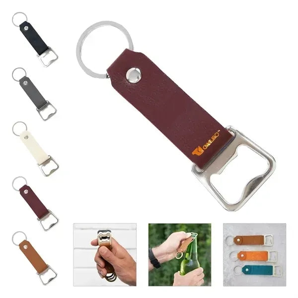 Creative Leather Bottle Opener Keychain