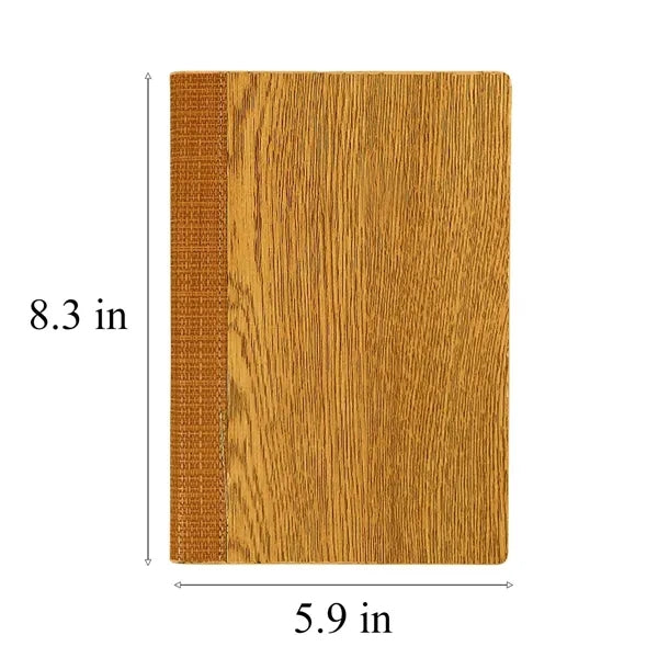 Eco-Friendly Cork Wood Grain Business Notebook