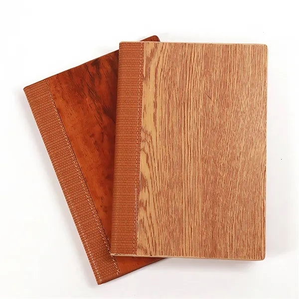 Eco-Friendly Cork Wood Grain Business Notebook