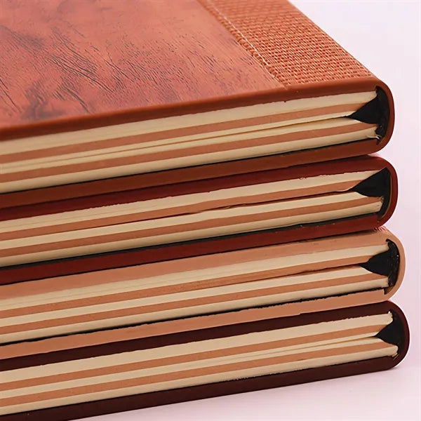 Eco-Friendly Cork Wood Grain Business Notebook