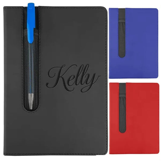 A5 PU Leather Cover Notebook w/ Pen Holder