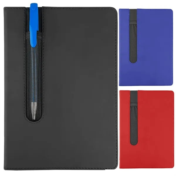 A5 PU Leather Cover Notebook w/ Pen Holder