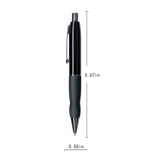 Retractable Plastic Silicone Grip Ballpoint Pen
