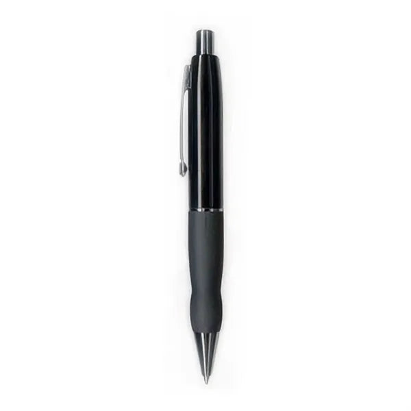 Retractable Plastic Silicone Grip Ballpoint Pen