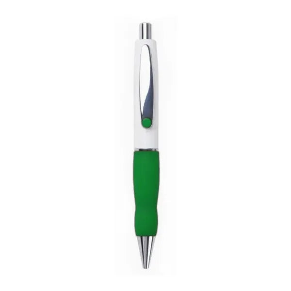 Retractable Plastic Silicone Grip Ballpoint Pen