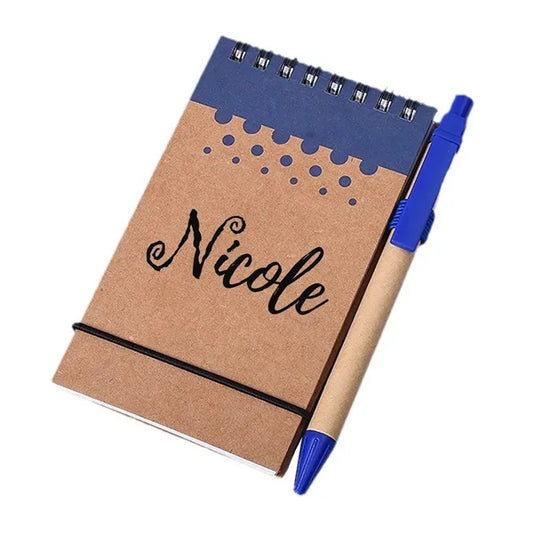 A5 Spiral Lined Notepad w/ Pen