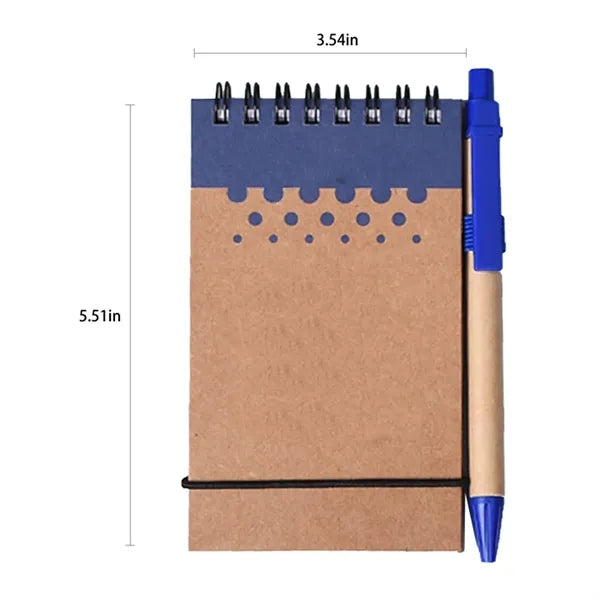 A5 Spiral Lined Notepad w/ Pen
