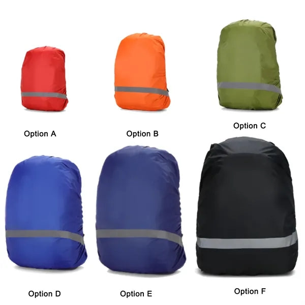 Polyester Waterproof Backpack Rain Cover w/ Reflective Strip