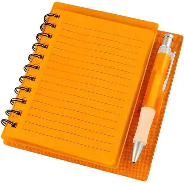 PP Cover Spiral Lined Notebook w/ Pen