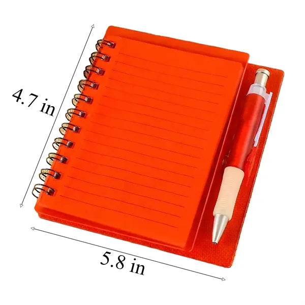 PP Cover Spiral Lined Notebook w/ Pen