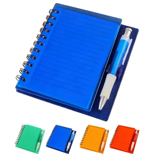 PP Cover Spiral Lined Notebook w/ Pen