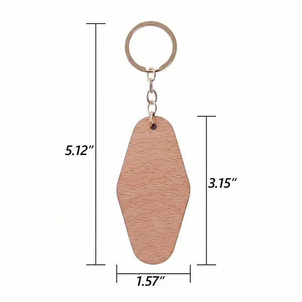 Wooden Hotel Keychain Motel Key Tag