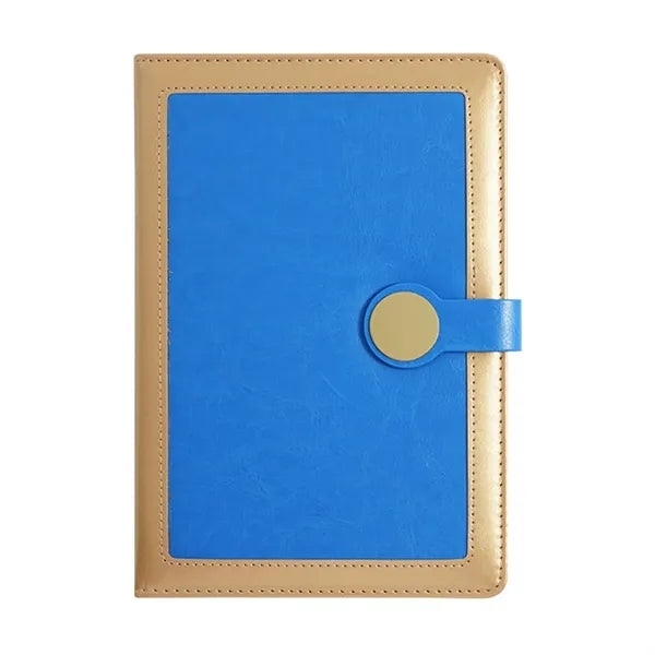 A5 PU Leather Metal Clasp Wood Grain Notebook
