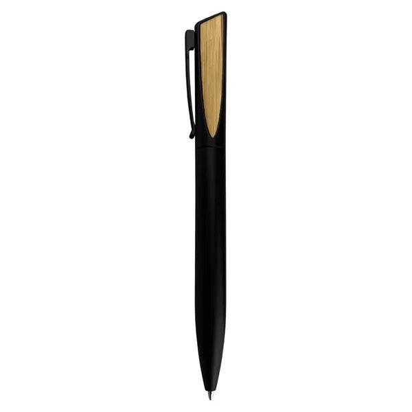 Stainless Steel Bamboo Twist Action Ballpoint Pen