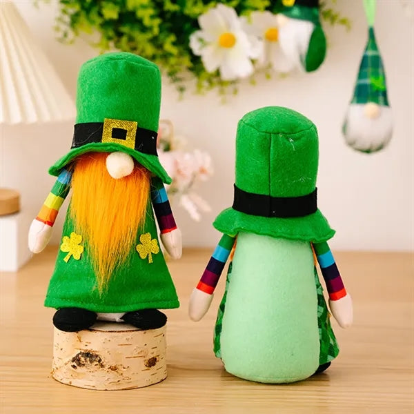 Faceless Green Gnome St Patricks Day Home Decor