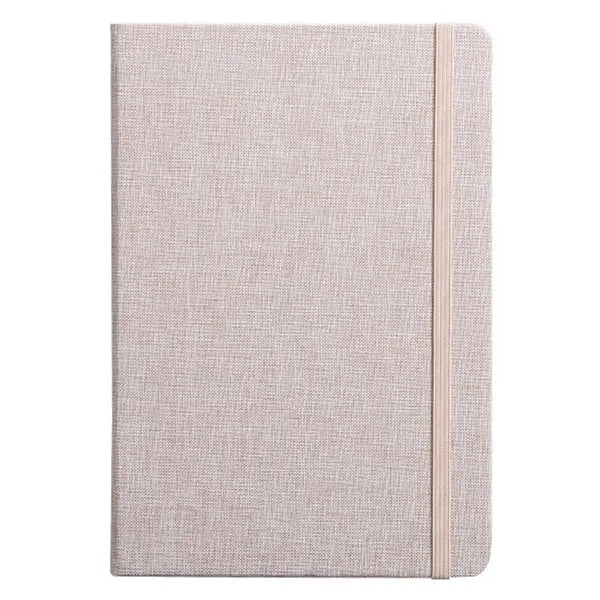 A5 Fabric Cover Business Notebook w/ Strap