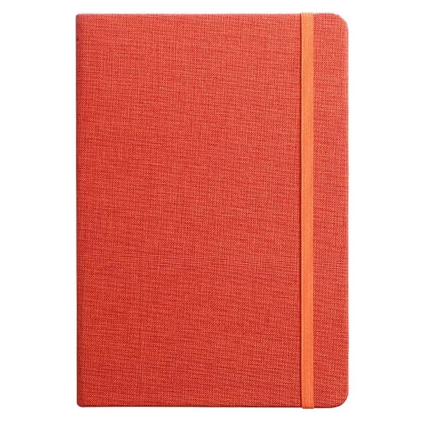 A5 Fabric Cover Business Notebook w/ Strap
