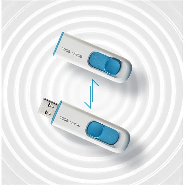 64GB USB 2.0 Retractable Capless Flash Drive