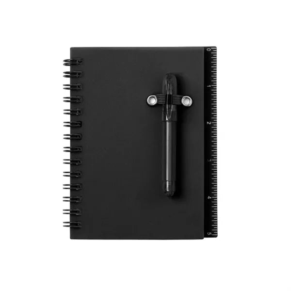 PP Cover Sticky Notes Spiral Notebook w/ Pen