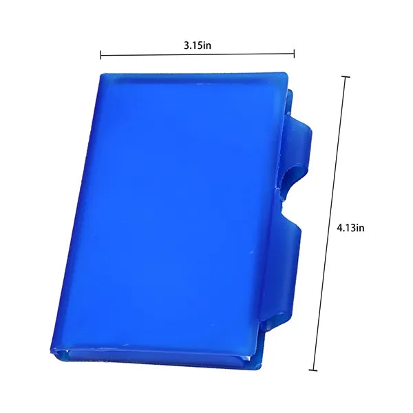 Mini Portable Plastic Box Notepad w/ Pen
