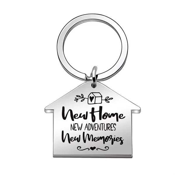 Stainless Steel New House Keychain