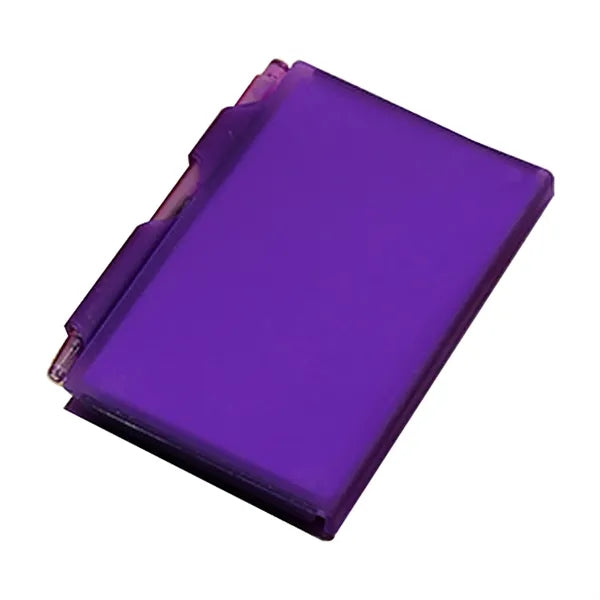 Mini Portable Plastic Box Notepad w/ Pen