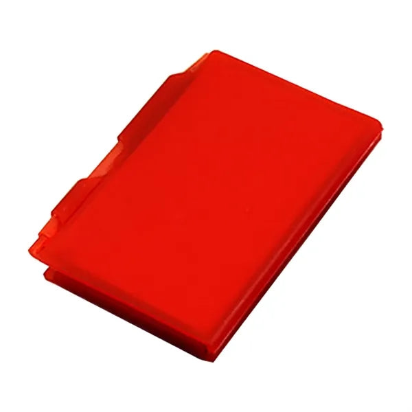 Mini Portable Plastic Box Notepad w/ Pen