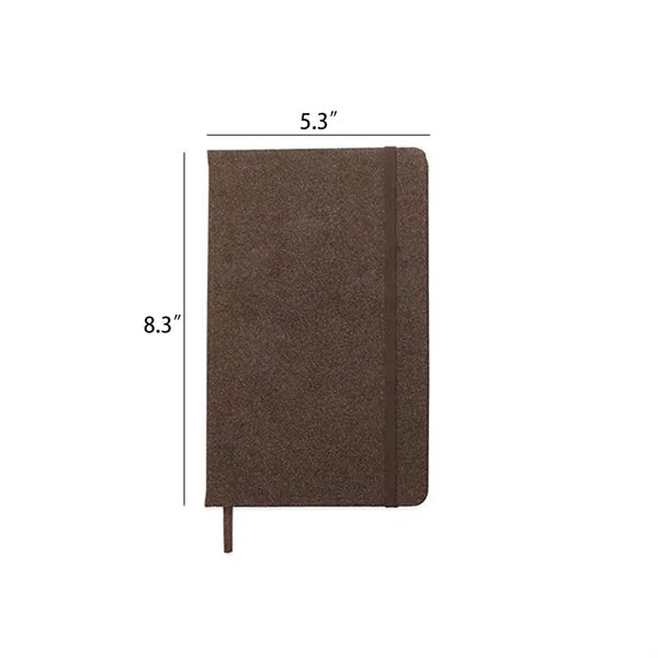 A5 Eco-Friendly Coffee Grounds Notebook w/ Strap