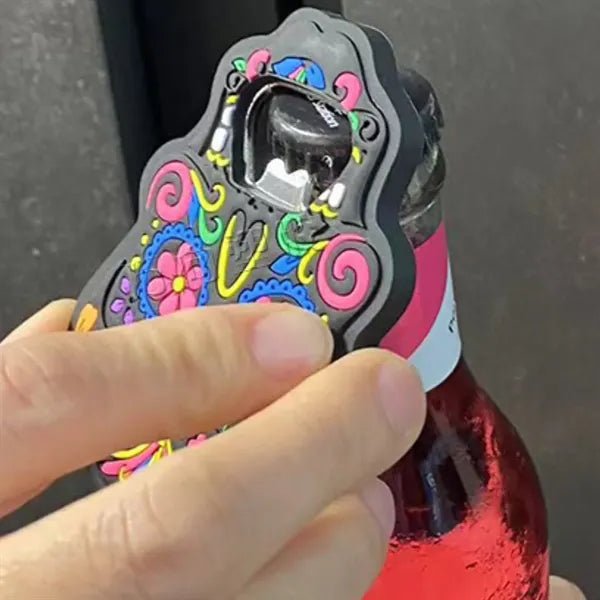 Magnetic PVC Skull Bottle Opener