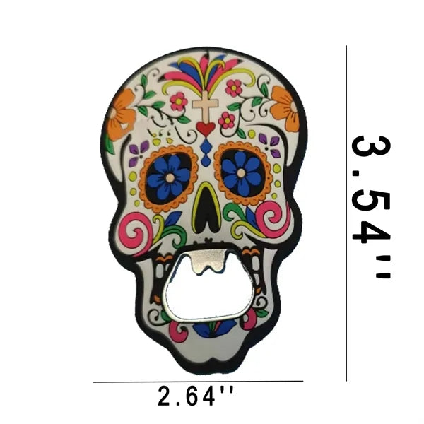 Magnetic PVC Skull Bottle Opener