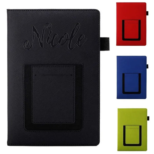 A5 PU Lined Notebook w/ Pocket