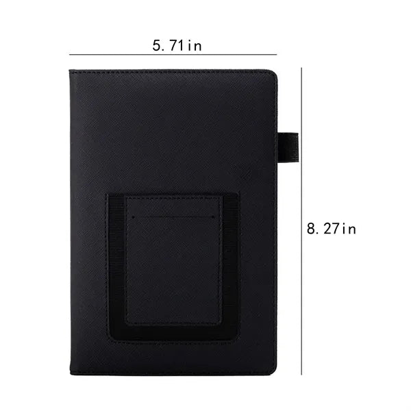 A5 PU Lined Notebook w/ Pocket