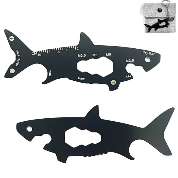 15 in 1 Stainless Steel Shark Shape EDC Multi Tool