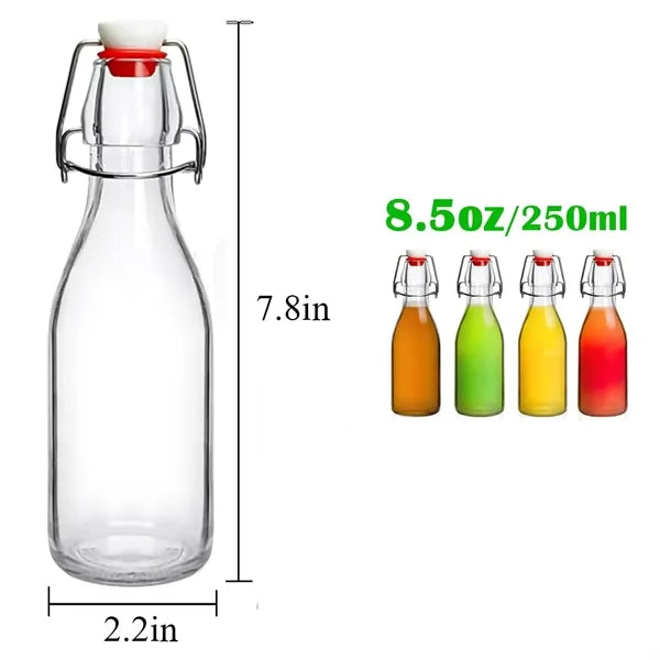 8.5oz Food-Grade Flip Top Glass Bottle