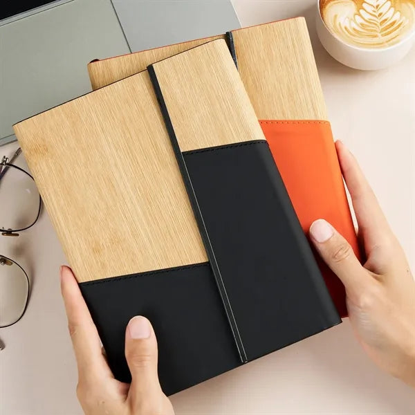 A5 Bamboo-Pattern PU Leather Notebook
