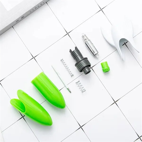 Cartoon Rocket Shaped Plastic Push Type Ballpoint Pen